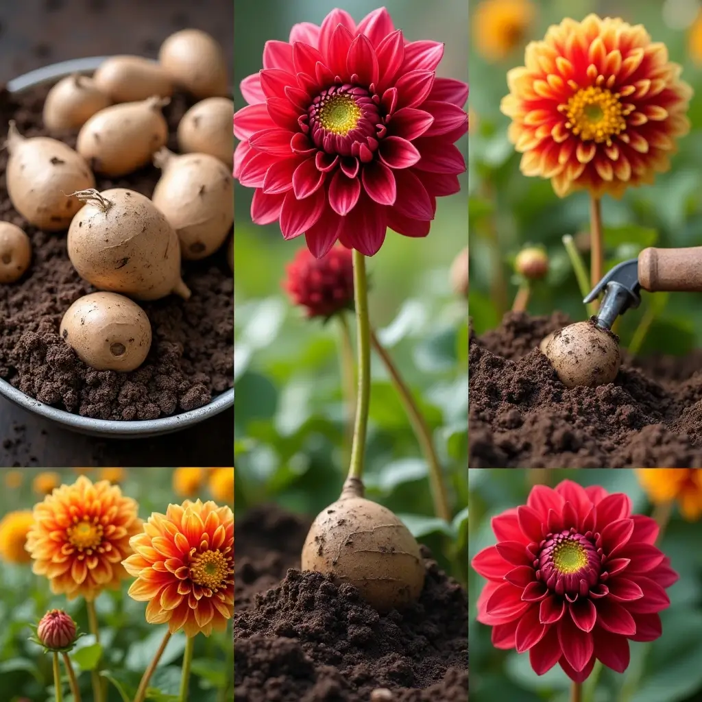 How deep to plant dahlia tubers