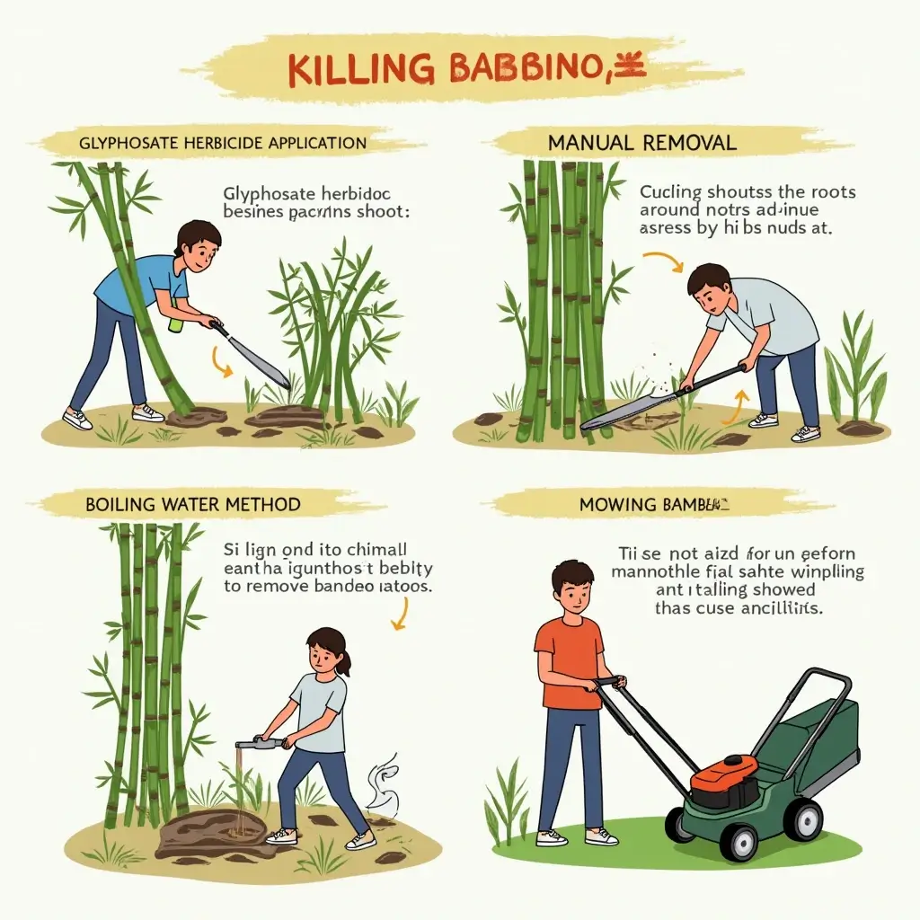 Stop bamboo growth in yard