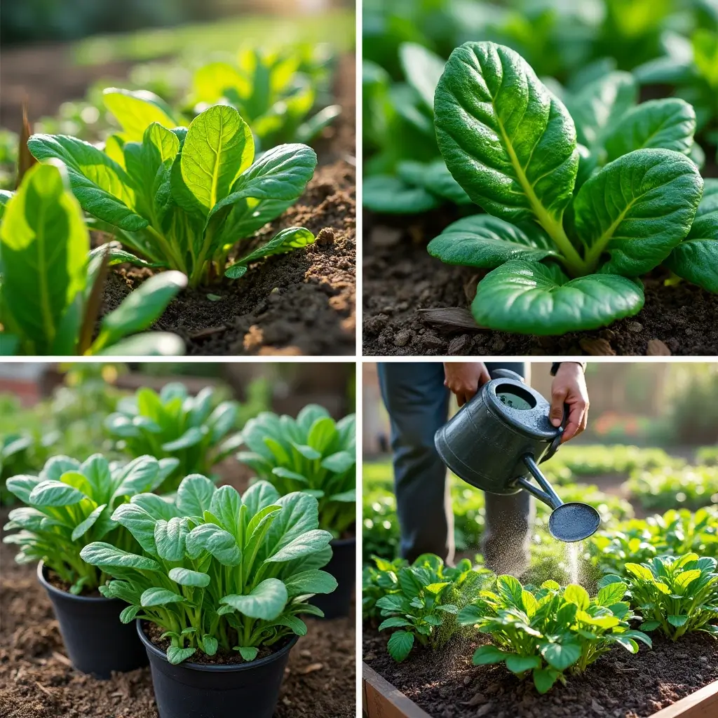 Watering tips for spinach growth